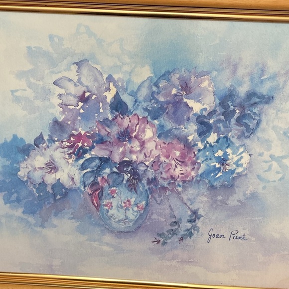 Floral Watercolor Art in Wooden Serving Tray made in Vancouver - Picture 10 of 16